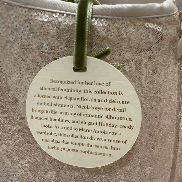 *NWT* NICOLA BATHIE x Antonio Melani Meredith Sequined Feather Trimmed Skirt - Picture 6 of 8